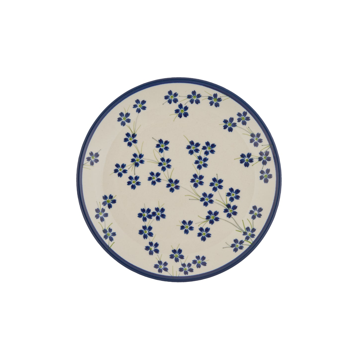 4er-Set Handgefertigte Keramik Frühstücksteller – Bunzlauer Keramik | Landhaus | Ø 19,5 cm Spülmaschinenfest | Kuchenteller | Dessertteller